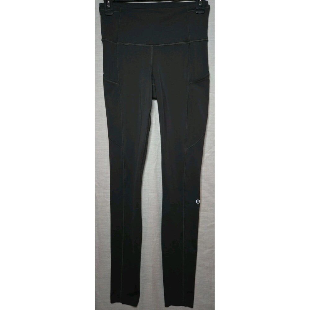 Lululemon Fast and Free High-Rise Fleece Tight 26 Gray Size 6 Leggings Running